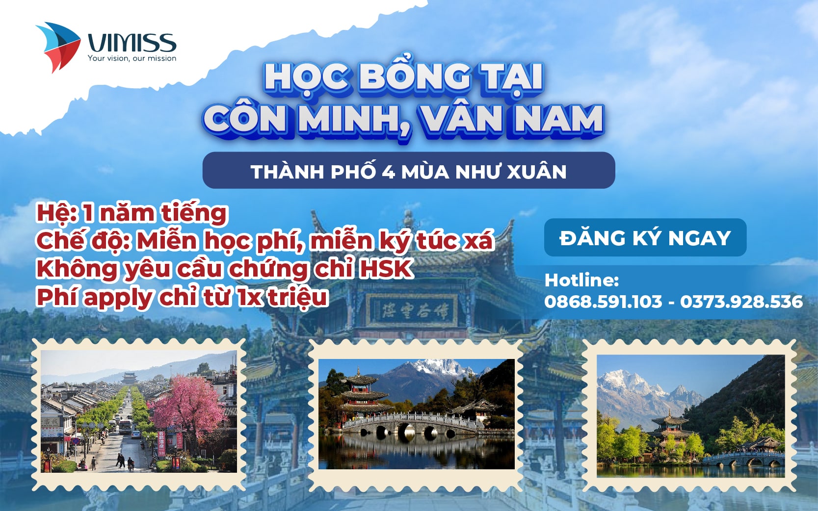 Săn Học Bổng tại TP Côn Minh, Vân Nam – Thành Phố 4 Mùa Như Xuân