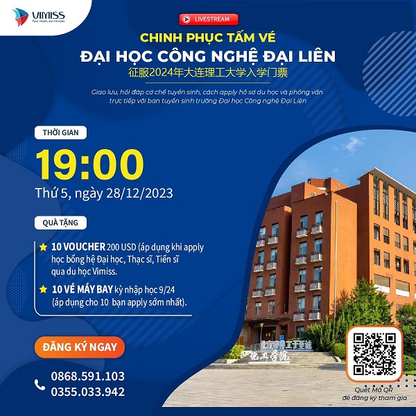 Livestream: Giải đáp tuyển sinh đại học Công nghệ Đại Liên năm 2024