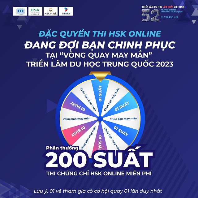 Đặc quyền thi HSK tại nhà dành cho 200 bạn tham dự Triển lãm du học