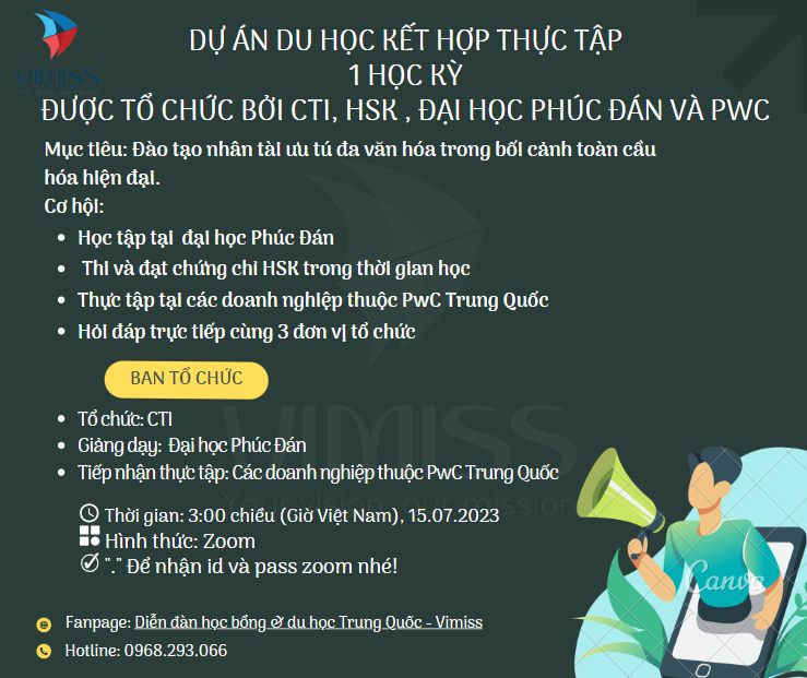 Dự án Du học kết hợp thực tập 1 học kỳ