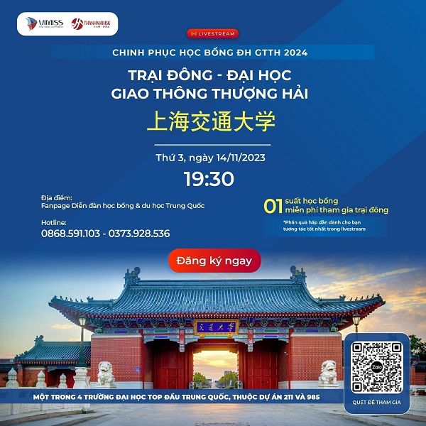 [LIVESTREAM] Chinh phục học bổng Đại học Giao thông Thượng Hải 2024